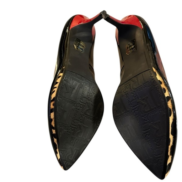 J. Renee Danko Black Patent Leather/Red Heels Platform Shoes  Size 8.5, NWOT - Picture 10 of 10